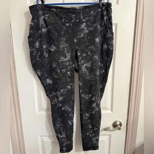 lululemon athletica Black & Gray Marble-Effect Leggings